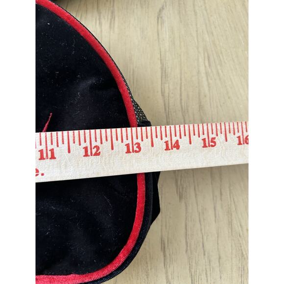 2* NEW Rebel Revolution Shoe Bag Black Velvet Red Retro Cheer Tennis Vacation - Picture 6 of 8